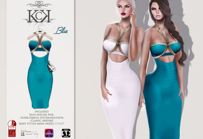 :::KC::: Lujo Dress Blue