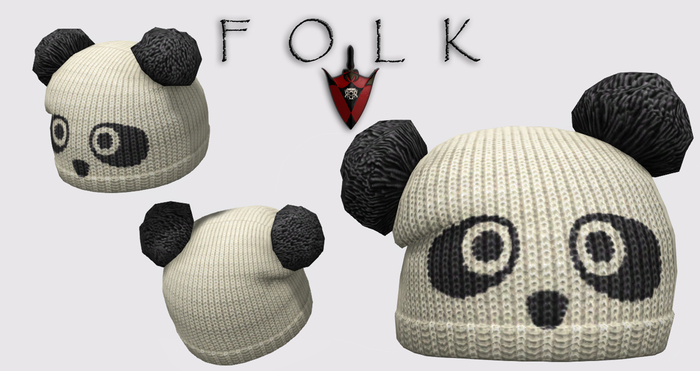 Pom Pom Cap Panda FOLK