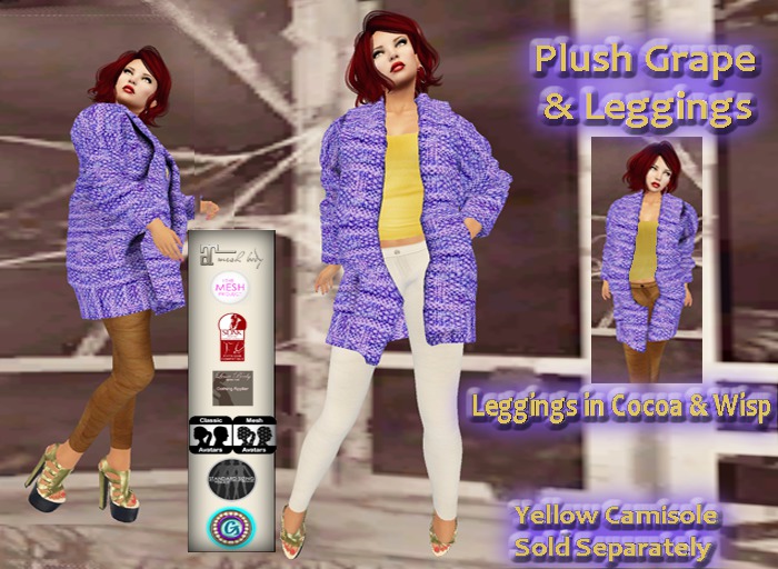 GLAMOROUS * DEMO Plush Grape & Leggings