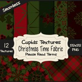 *Cupids Textures * 12 CHRISTMAS TIME FABRIC