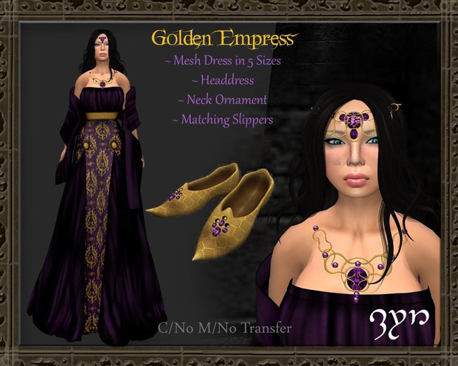 Zyn ~ Golden Empress Gown Set ~ Violet