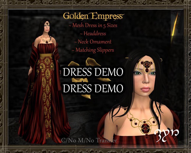 Zyn ~ Golden Empress Gown - Red DEMO