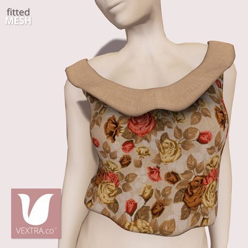 *VEXTRA.co* Pretty Wave Top - AntiqueRose