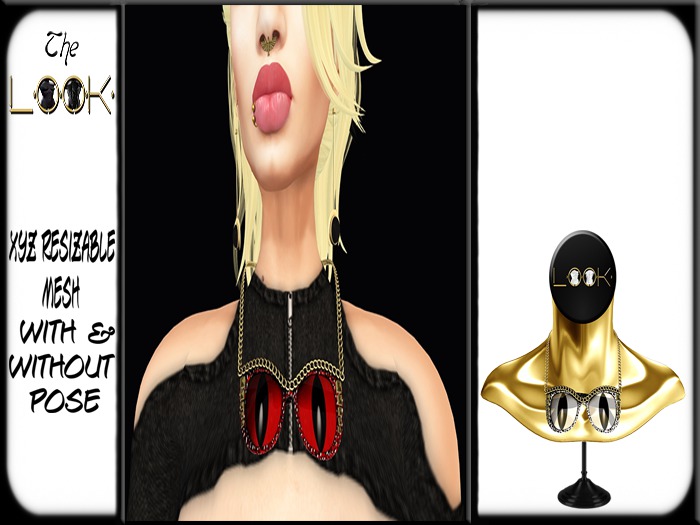 ! [L] ! Studded Chain Shades + Resize White