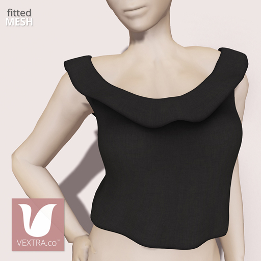 *VEXTRA.co* Pretty Wave Top - Charcoal