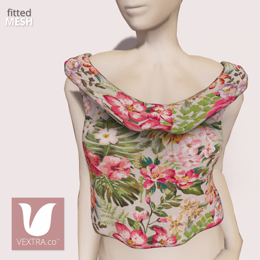 *VEXTRA.co* Pretty Wave Top - Tropical