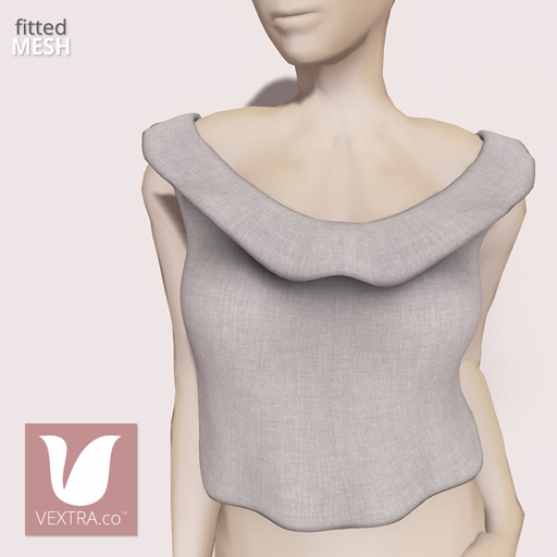 *VEXTRA.co* Pretty Wave Top - White