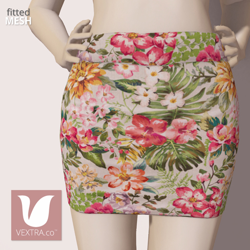 *VEXTRA.co* Bodycon Mini Skirt - Tropical