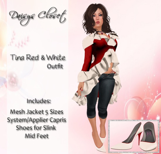 *DC - Tina Outfit Red & White Boxed*