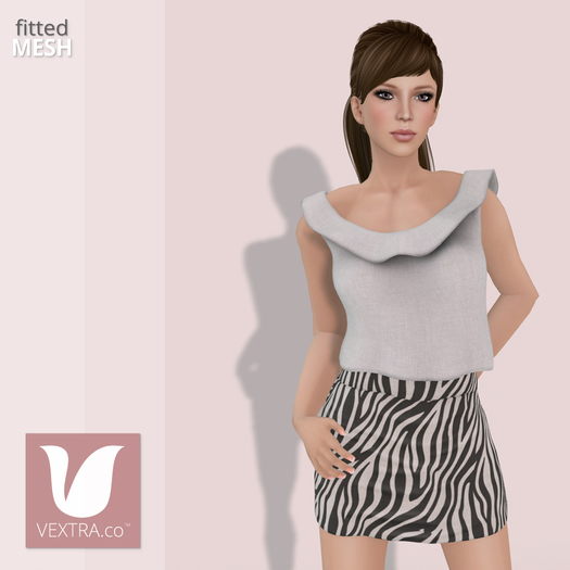 *VEXTRA.co* Pretty Wave Top & Bodycon Mini Skirt - Combo3