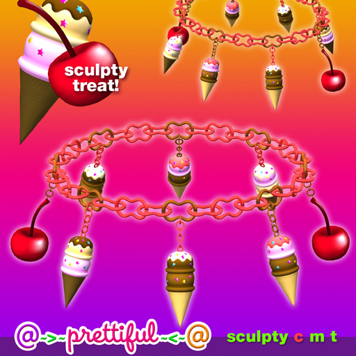 @~>~ PrettiFuL ~<~@ Charm Bracelet [ ice cream ]