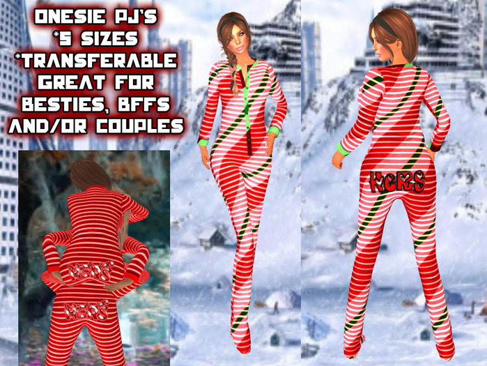 RS-Wmn Footed Onesie (his)Whitesnow