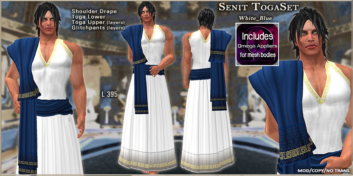 FM Senit Toga Set  /white_blue