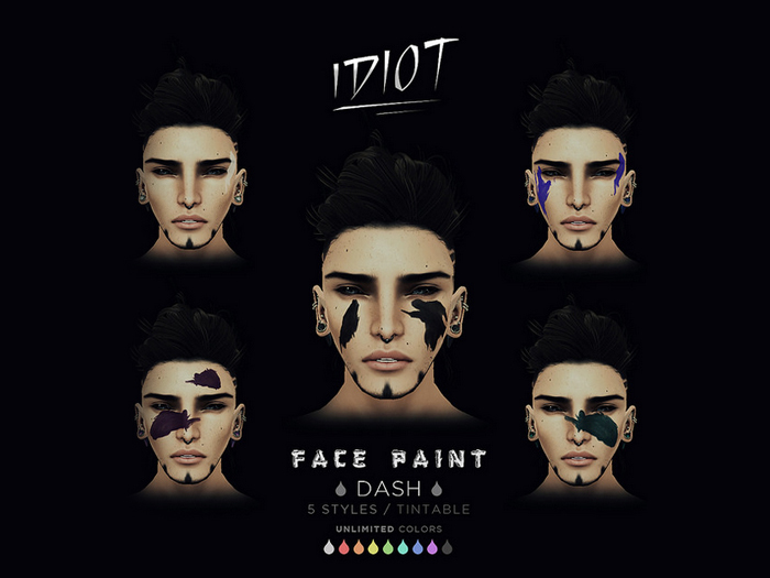 . idiot . DASH Face Paint 5 Styles