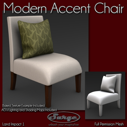 Modern Accent Chair - Full Perm Mesh - Low Impact