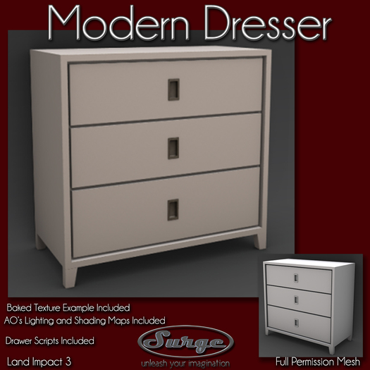 Modern Dresser - Full Perm Mesh - Low Impact