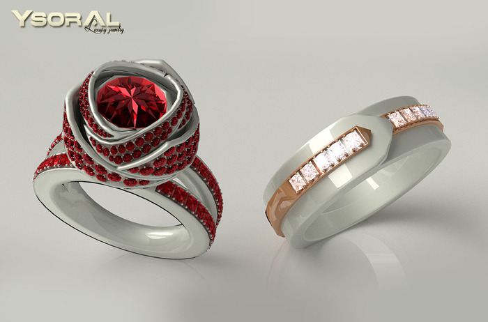 ~~ Ysoral ~~ .:Realistic Luxe Set Rings Hermes  & Rosa:.