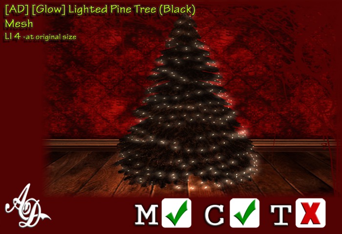 [AD] [Glow] Lighted Pine Tree (Black) BOXED