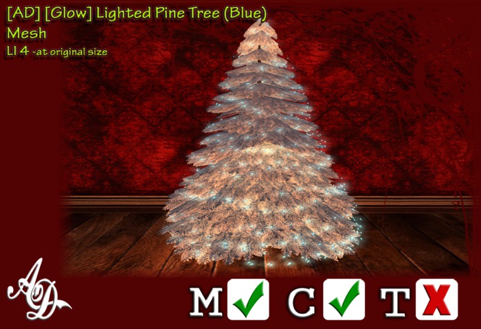 [AD] [Glow] Lighted Pine Tree (Blue) BOXED
