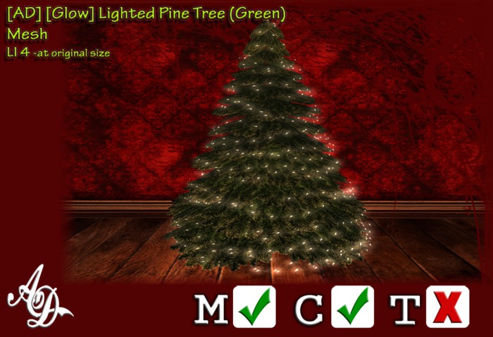 [AD] [Glow] Lighted Pine Tree (Green) BOXED