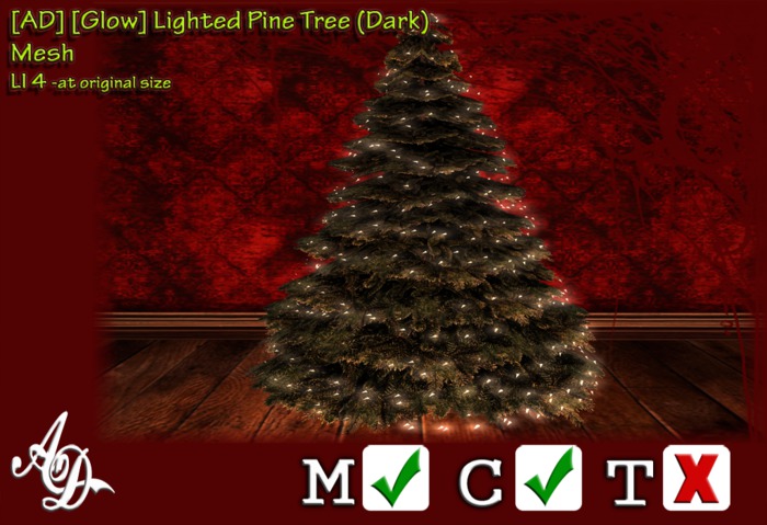 [AD] [Glow] Lighted Pine Tree (Dark) BOXED