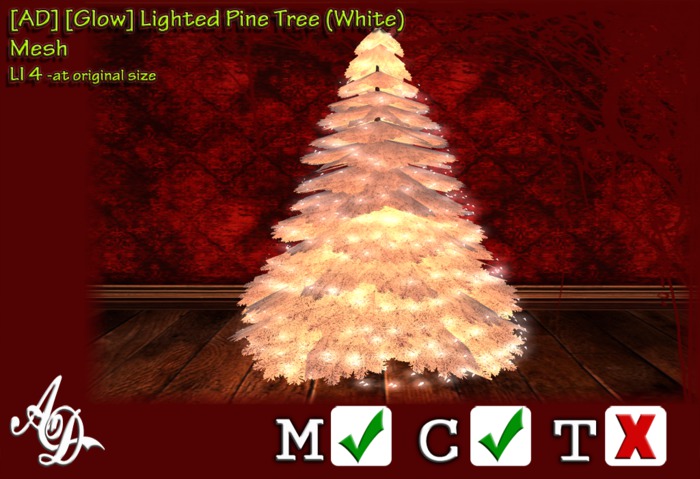 [AD] [Glow] Lighted Pine Tree (White) BOXED
