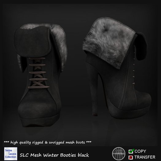 SLC Mesh Winter Booties black