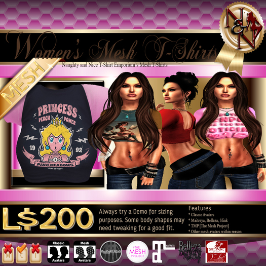 -N&N- Exclusive Belly Shirt [Princess Power]