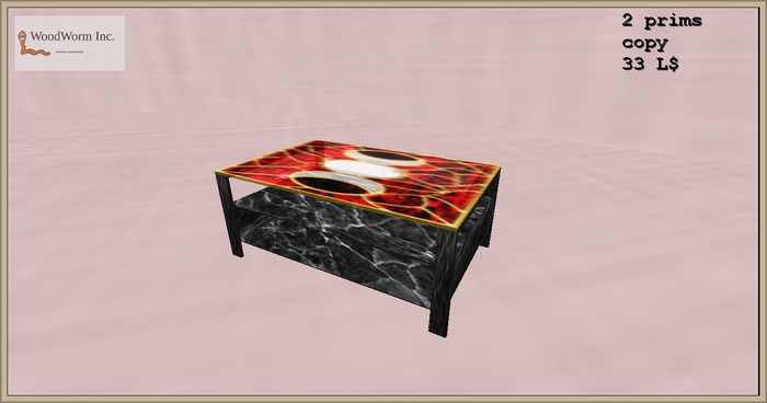 Moderner Couchtisch aus schwarzem Marmor. Nur zwei Prims!