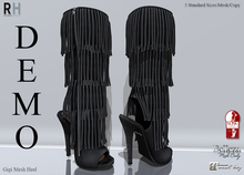 !Rebel Hope - Gigi Mesh Fringe Boots DEMO