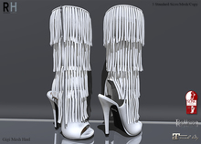 !Rebel Hope - Gigi Mesh Fringe Boots Cotton