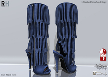 !Rebel Hope - Gigi Mesh Fringe Boots Evening