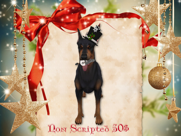 xmas doberman