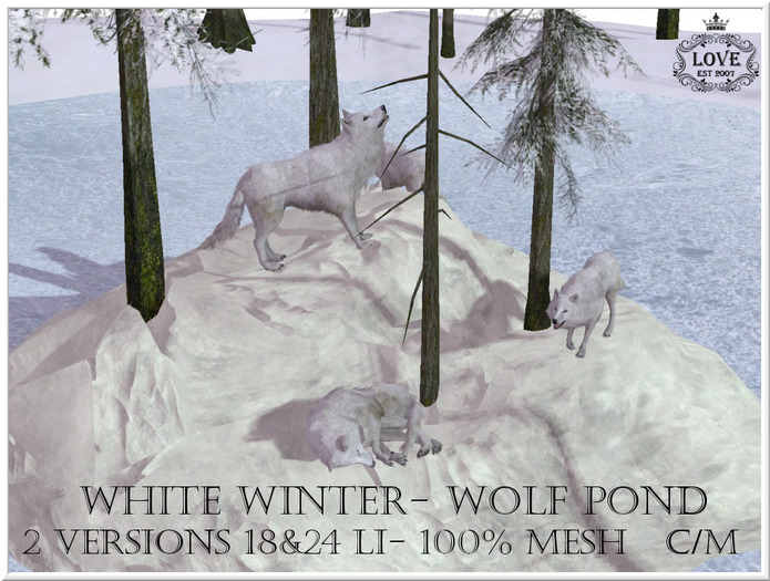 LOVE - WHITE WINTER POND - BEARS (BOXED)