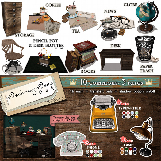 .aisling. Bric-a-Brac Desk -Phone- RARE