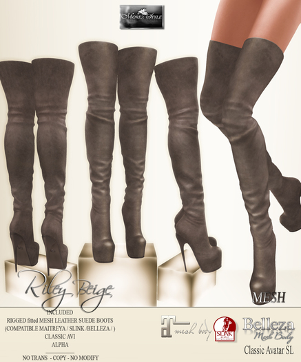 MOREA STYLE - MESH BOOTS - RILEY - BEIGE