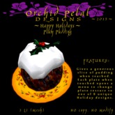 -OPd Mesh- 'Happy Holiday' Plum Pudding (boxed)