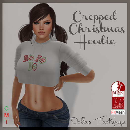 .::DM::. Cropped Hoodie - Christmas Reindeer
