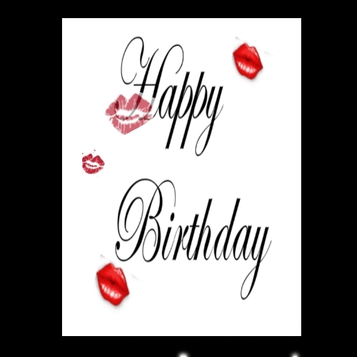 Happy Birthday Card with Kisses