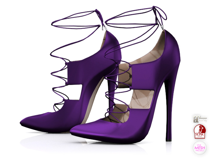 Garbaggio // LaceUp Pumps - Purple