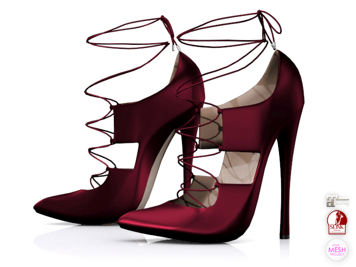 Garbaggio // LaceUp Pumps - Wine