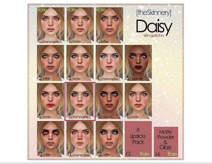 [theSkinnery] Daisy 13 (Lipstick Pack) RARE