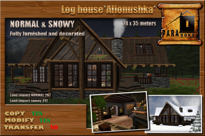 ..:::PD:::..Log house*Alionushka*(full furnished)
