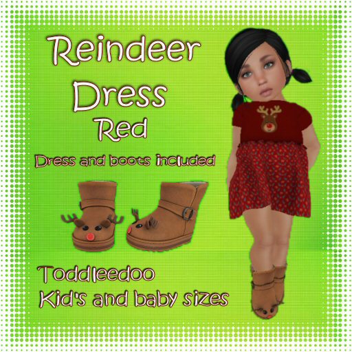 Reindeer Dress Red Boxed