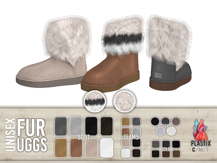 PLASTIX - Fur Uggs (Cream)