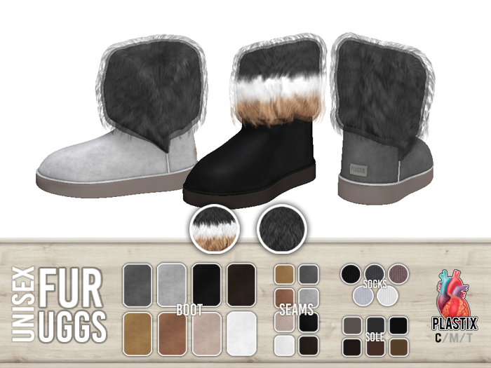 PLASTIX - Fur Uggs (Grey)