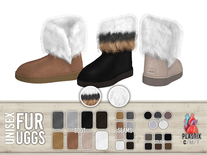 PLASTIX - Fur Uggs (White)