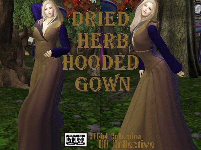 Dried Herb Hooded Gown