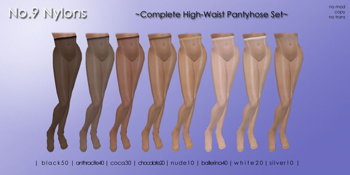 No.9 Nylons ~Complete High-Waist Pantyhose Set~