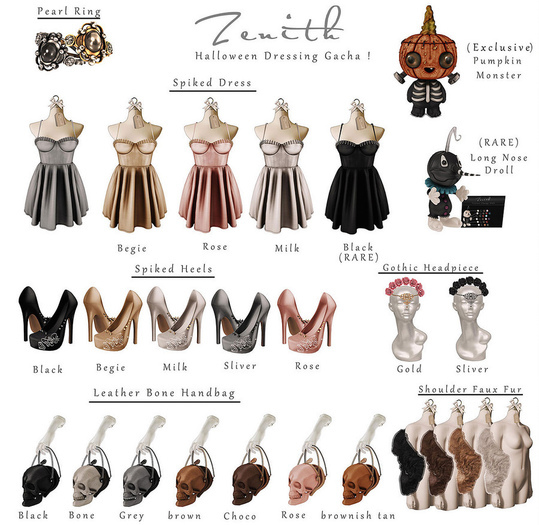 =Zenith=Spiked Dress (Black) - RARE